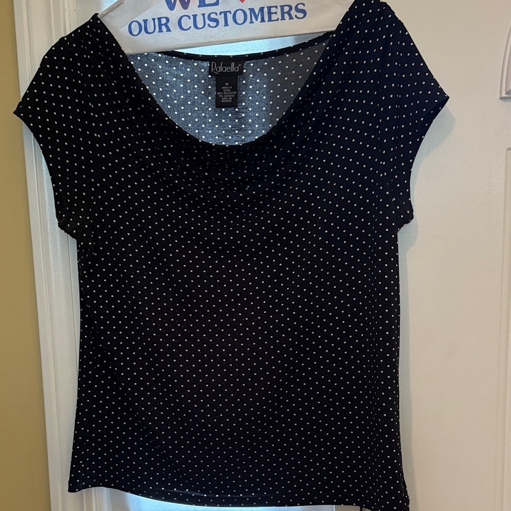 Rafaella Black and White Fitted Blouse